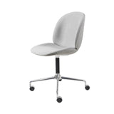 Beetle Meeting Chair: 4-Star Swivel Base with Castors + Full Upholstery + Polished Aluminum + Black Matt