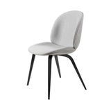 Beetle Dining Chair: Wood Base + Full Upholstery + Black Stained Beech Semi Matt
