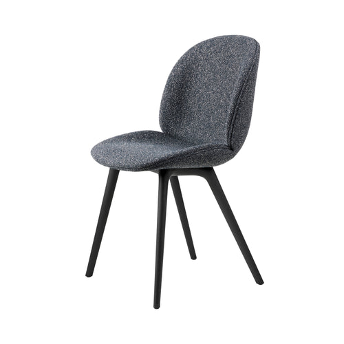 Beetle Dining Chair: Black Plastic Base + Fully Upholstered