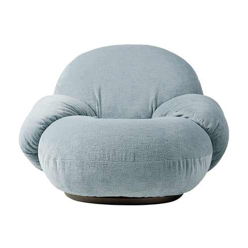 Pacha Lounge Chair with Armrest: Black Semi Matt