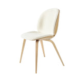 Beetle Dining Chair Wood Base: Veneer Shell + Front Upholstered + Oak + Semi Matt Lacquered Oak