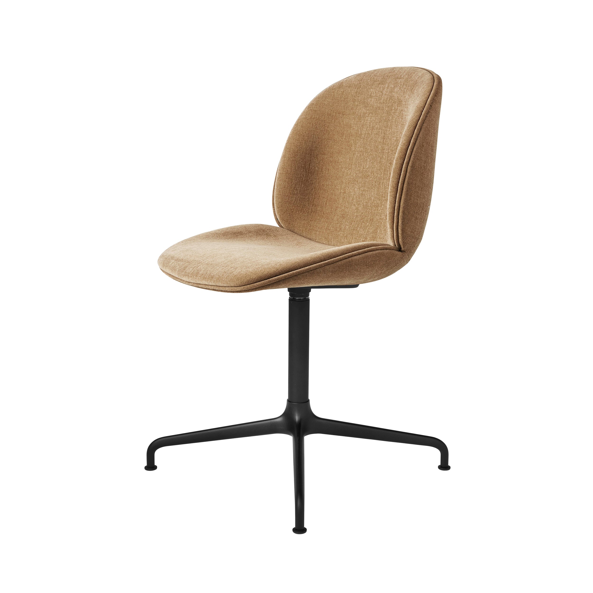 Beetle Meeting Chair: 4-Star Swivel Base + Full Upholstery + Black Matt