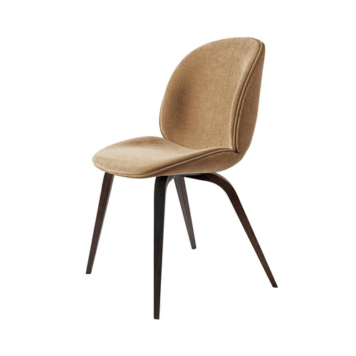 Beetle Dining Chair: Wood Base + Full Upholstery + Smoked Oak Matt