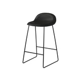 3D Outdoor Bar + Counter Stool: Sledge Base + Plastic Shell + Counter + Black