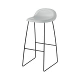 3D Outdoor Bar + Counter Stool: Sledge Base + Plastic Shell + Bar + Lunar Grey