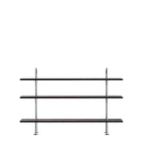 Keen Shelving System: System 2 + Satin Stainless Steel + Brown + Black