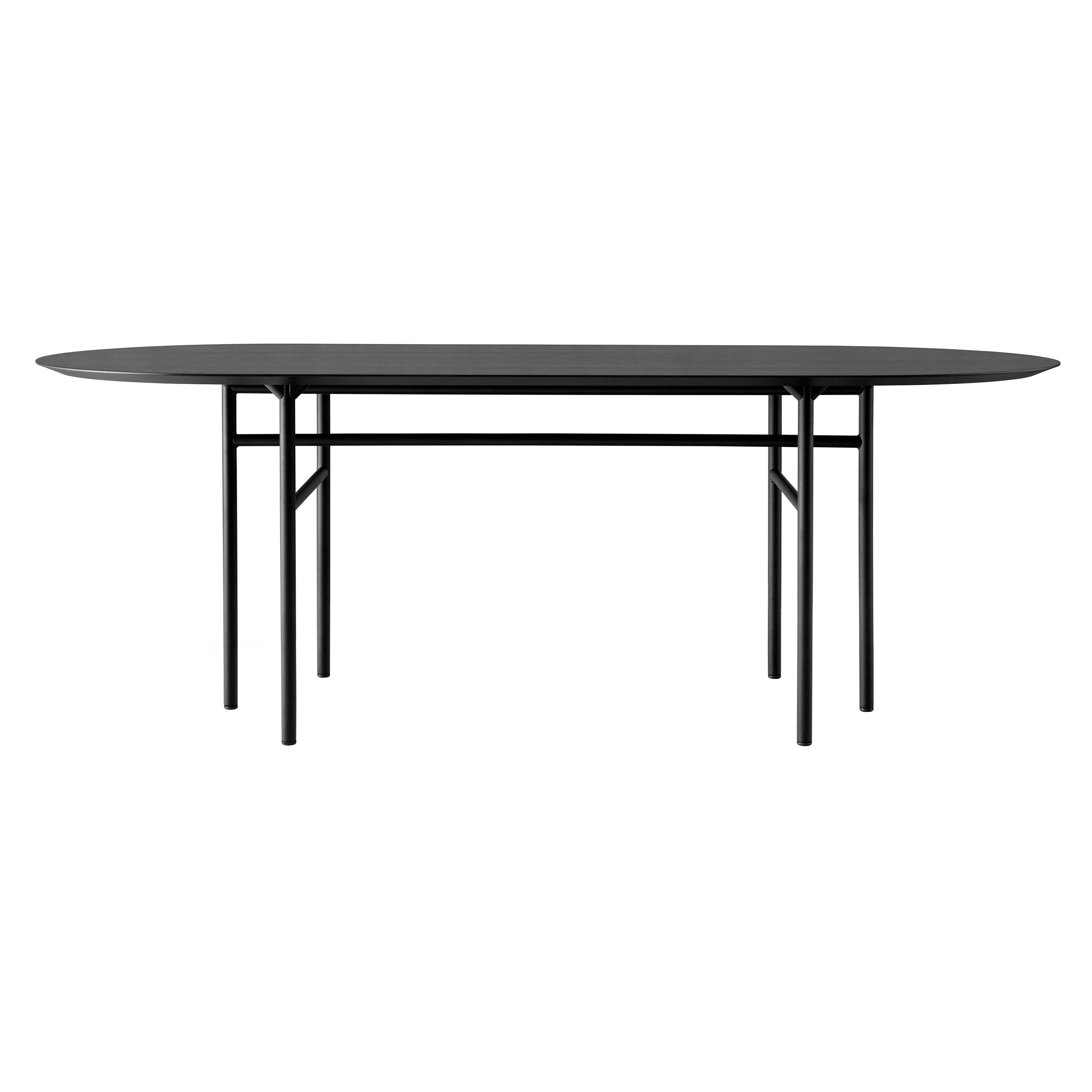 Snaregade Oval Table: Black Oak Veneer