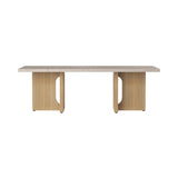 Androgyne Lounge Table: Quick Ship +  Kunis Breccia Sand Marble + Natural Oak