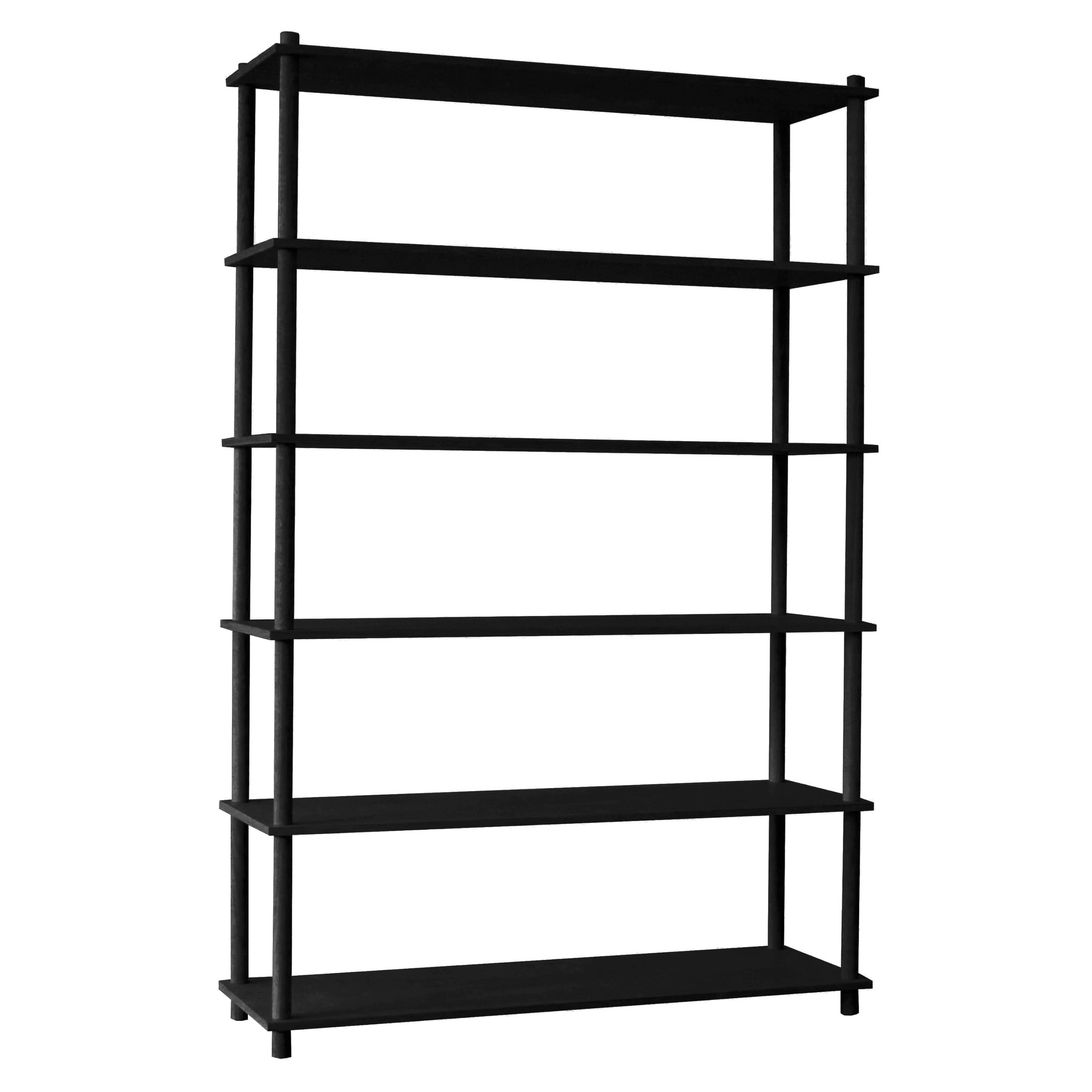 Elevate Shelving System Modular: Configuration 6 + Black Painted Oak