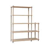 Elevate Shelving System Modular: Configuration 7 + White Pigmented Oak