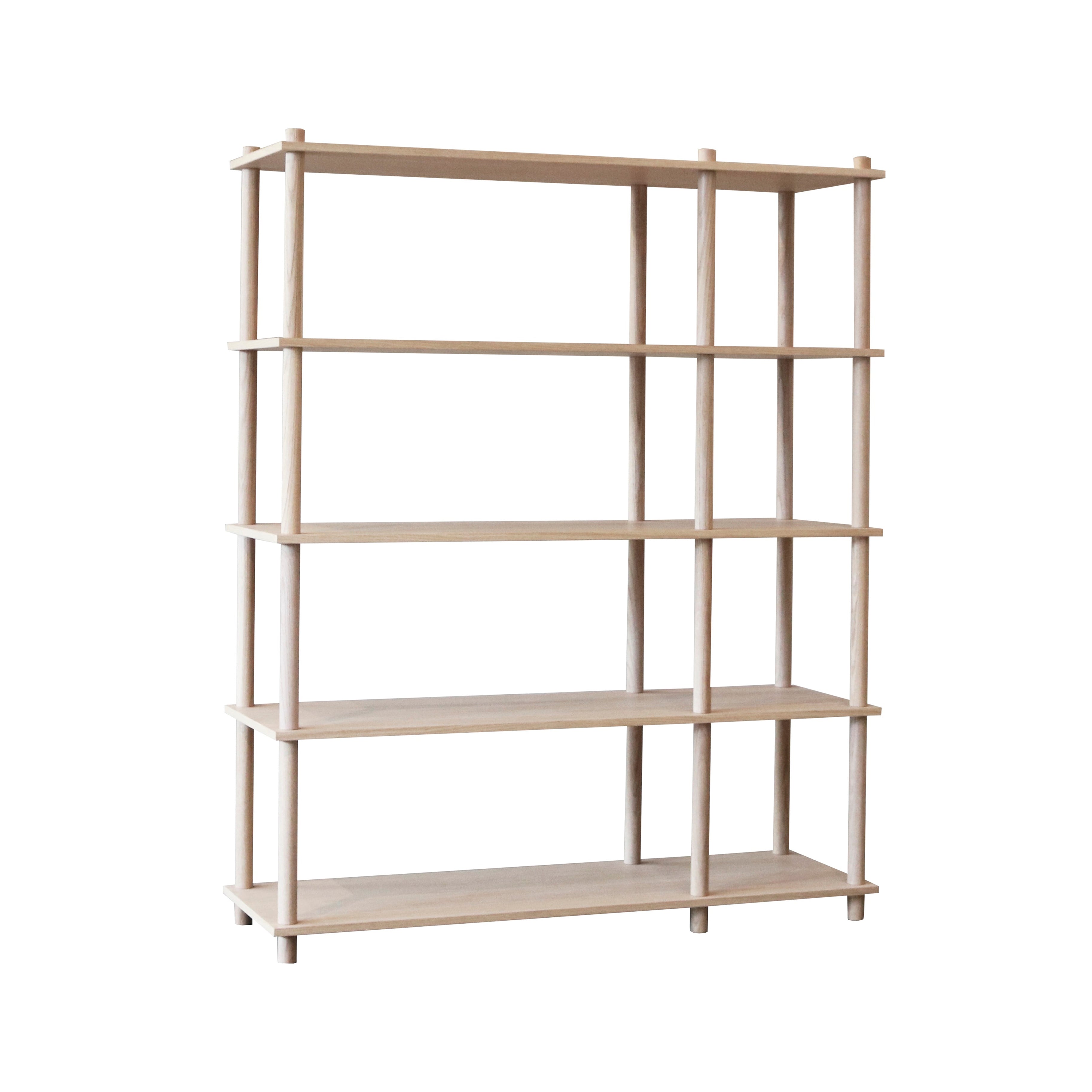 Elevate Shelving System Modular: Configuration 9 + White Pigmented Oak