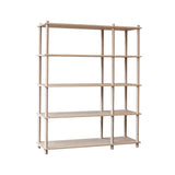 Elevate Shelving System Modular: Configuration 9 + White Pigmented Oak