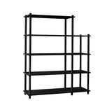 Elevate Shelving System Modular: Configuration 4 + Black Painted Oak
