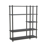 Elevate Shelving System Modular: Configuration 7 + Black Painted Oak