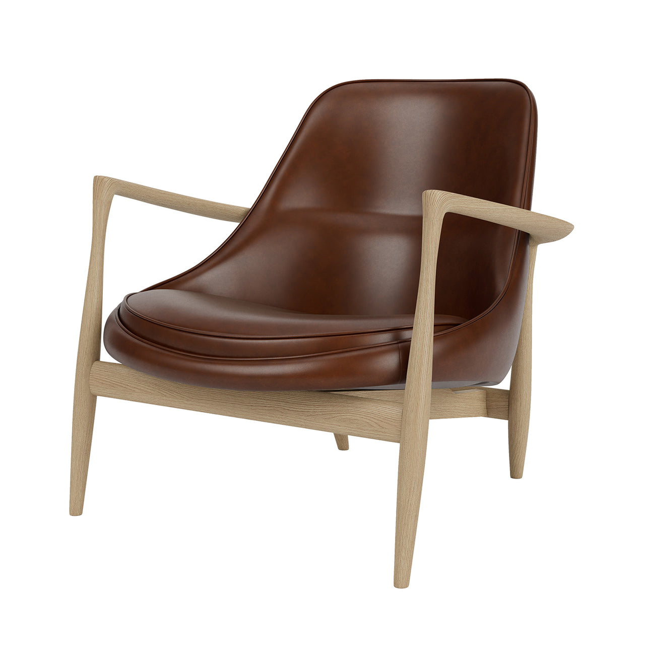 Elizabeth Lounge Chair: Natural Oak + Dakar 0329