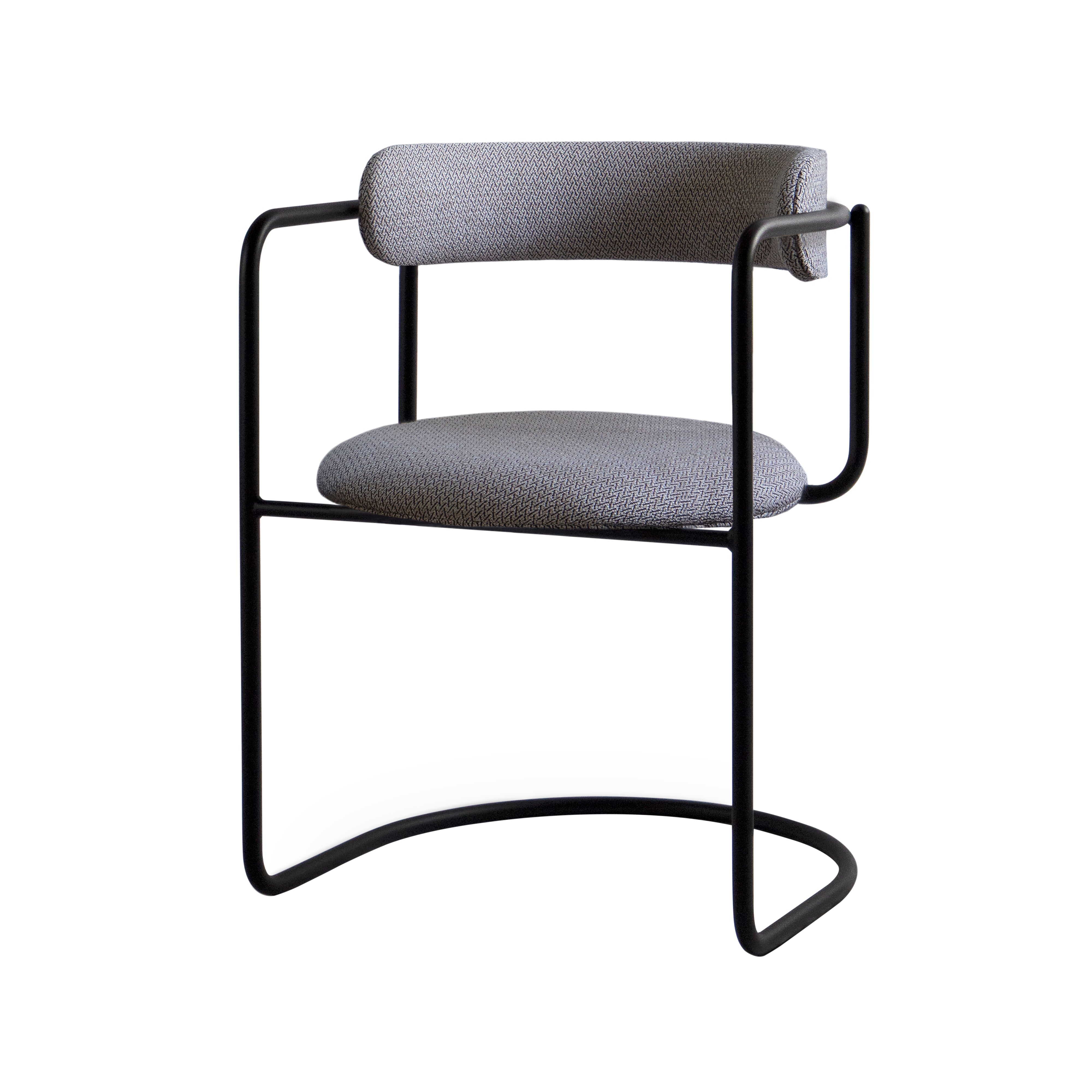 FF Chair: Cantilever + Black + Round