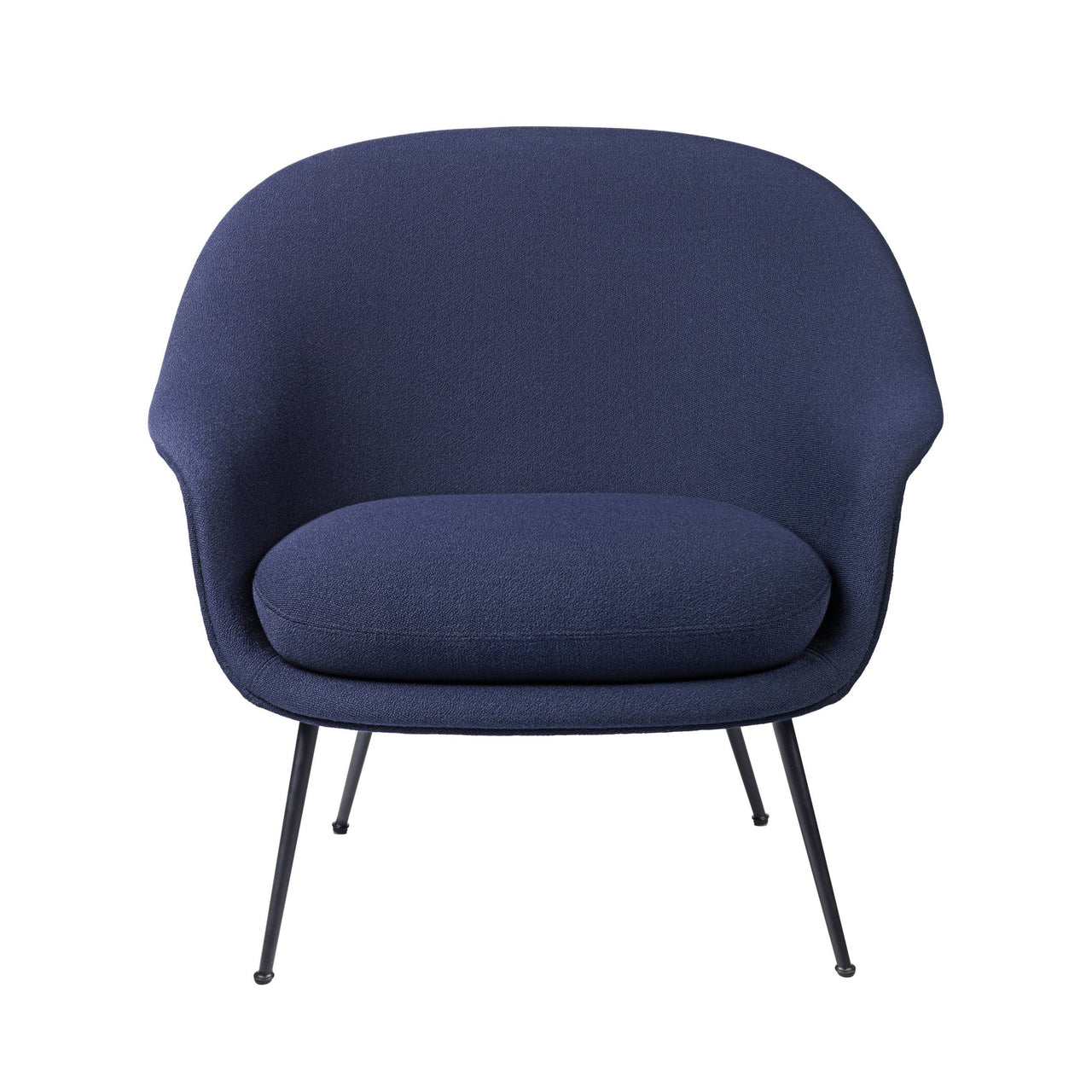 Bat Lounge Chair Low Back: Conic Base + Black Matt