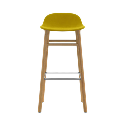 Form Bar + Counter Stool: Oak Upholstered + Bar