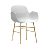 Form Armchair: Brass + White