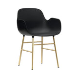 Form Armchair: Brass + Black