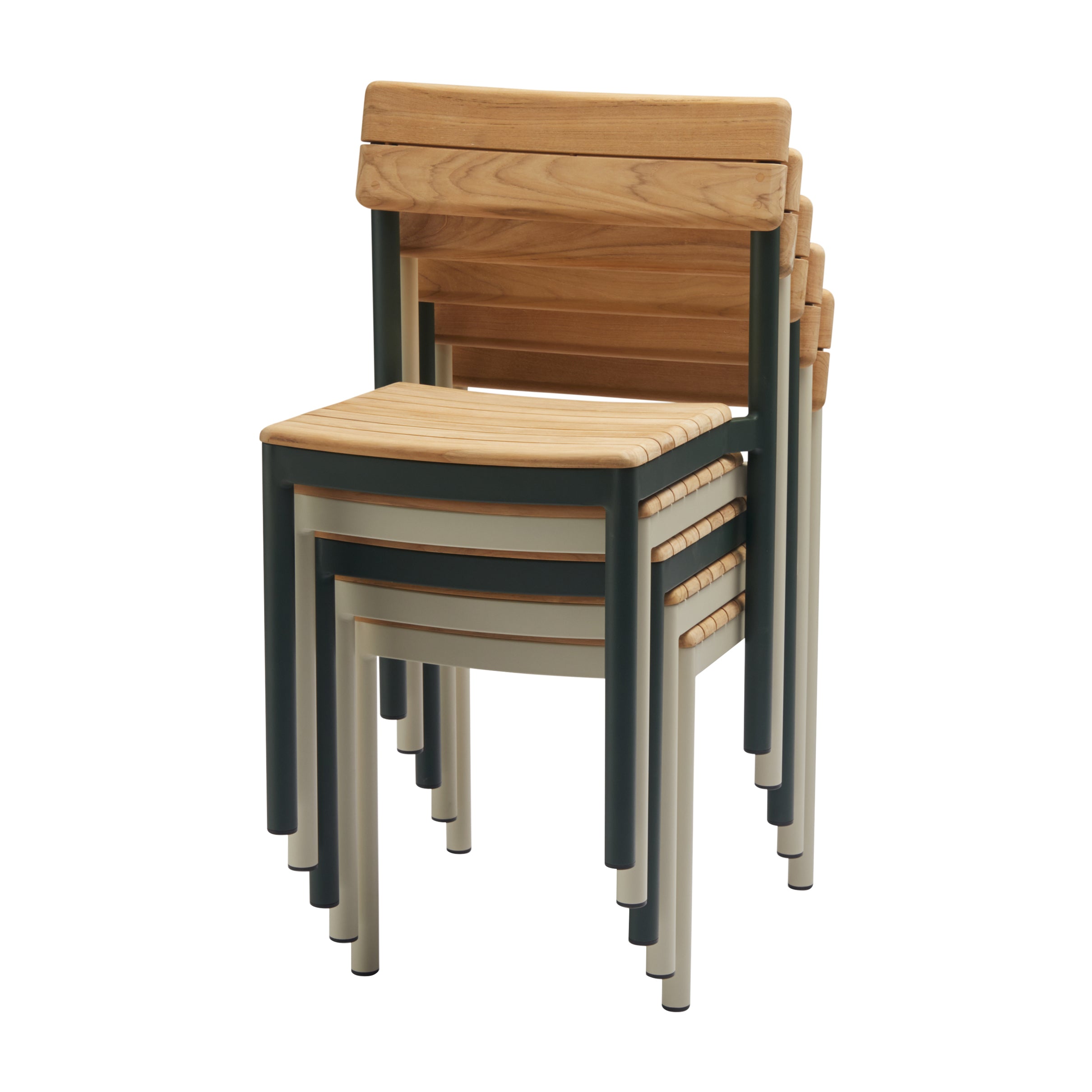 Pelagus Chair: Light Ivory + Hunter Green + Without Cushion