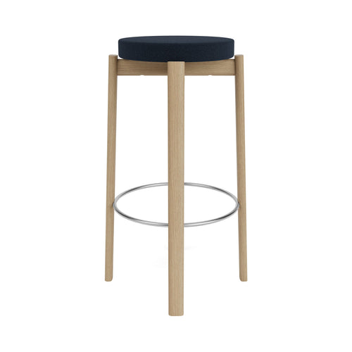 Passage Bar + Counter Stool: Upholstered + Natural Oak + Steel