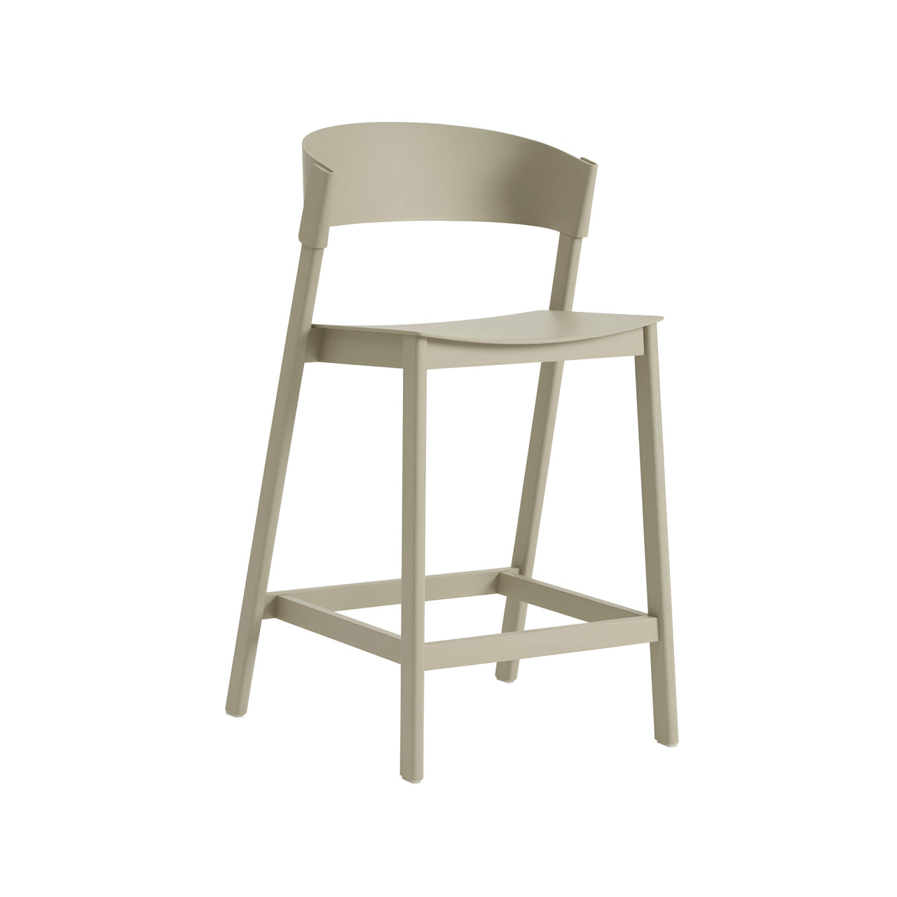 Cover Bar + Counter Stool: Counter + Dark Beige + With Footrest