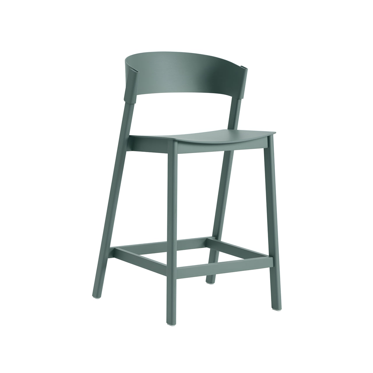 Cover Bar + Counter Stool: Counter + Green + With Footrest