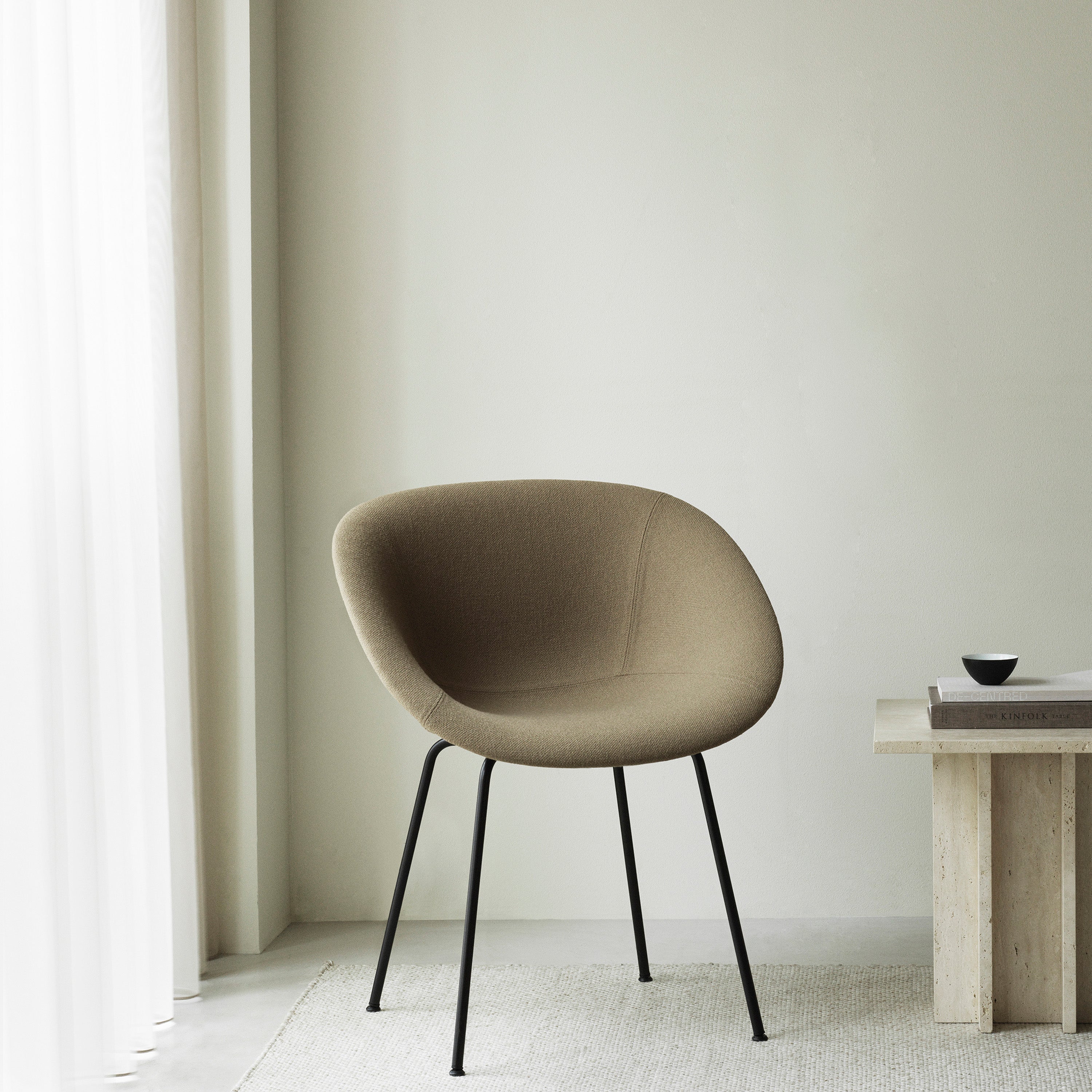 Mat Armchair: Steel Base + Fully Upholstered