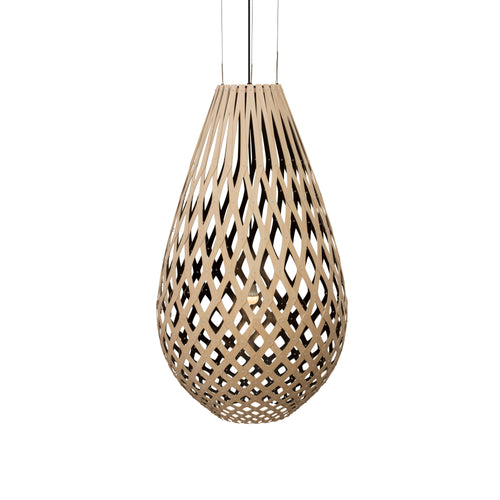 Kōura Pendant Light: XXX Large + Bamboo + Black + Black
