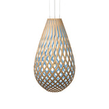 Kōura Pendant Light: XXX Large + Bamboo + Blue + White