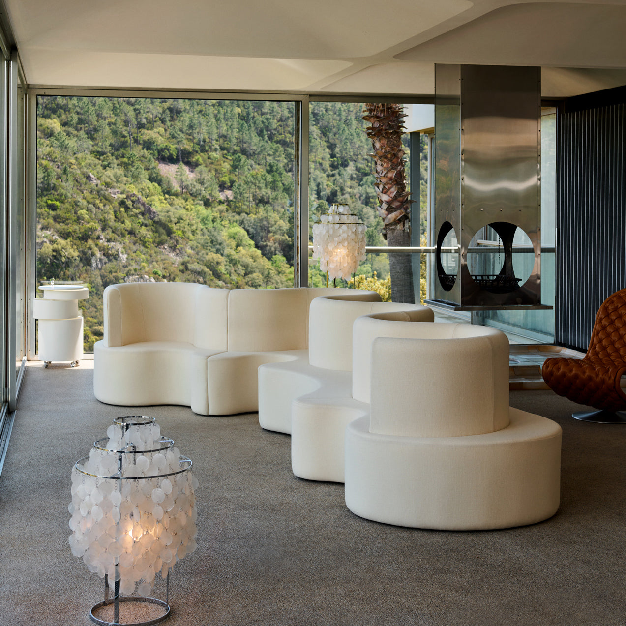 Cloverleaf Sofa with Extension: Upholstered