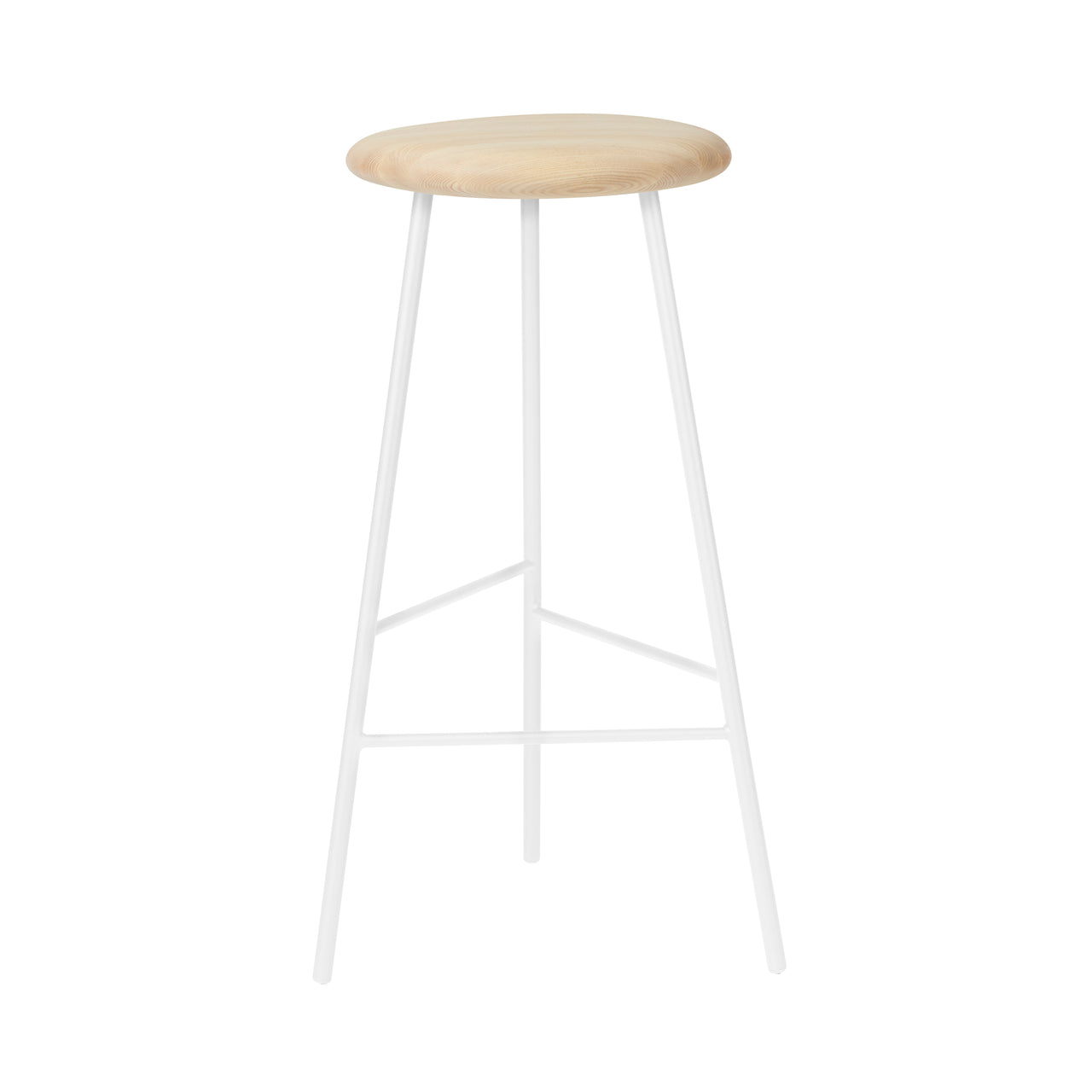 Pebble Bar + Counter Stool: Bar + Oiled Ash + White