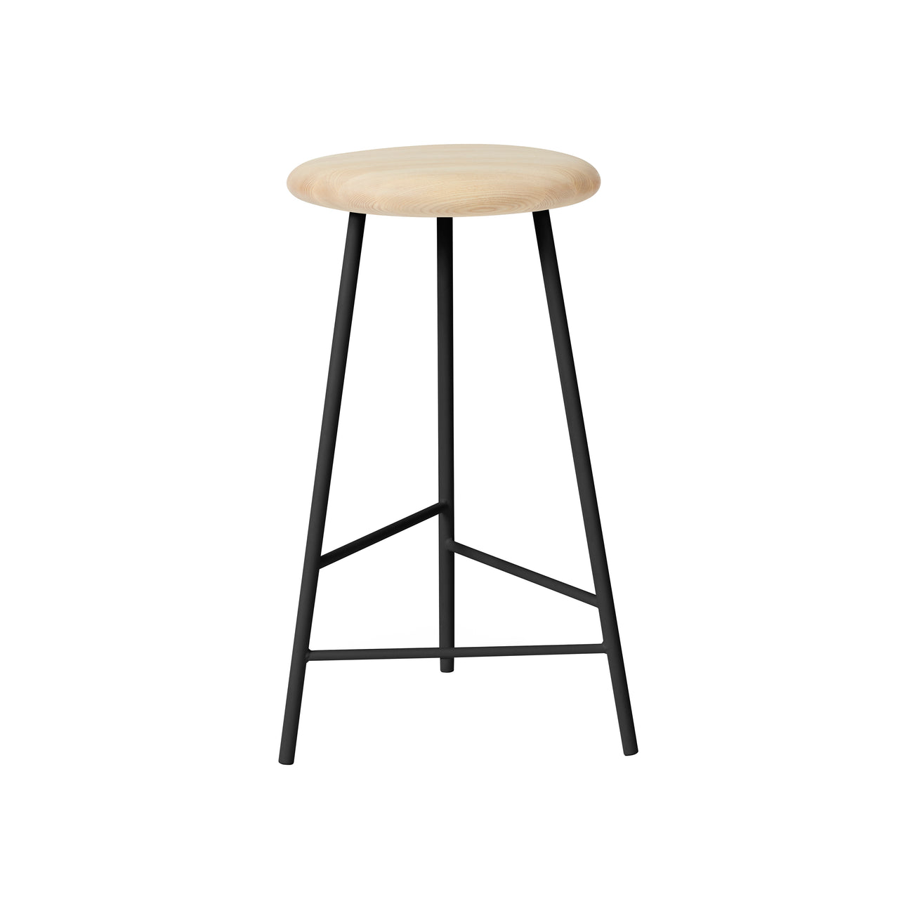 Pebble Bar + Counter Stool: Counter + Oiled Ash + Black