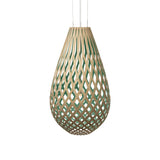 Kōura Pendant Light: XXX Large + Bamboo + Aqua + White