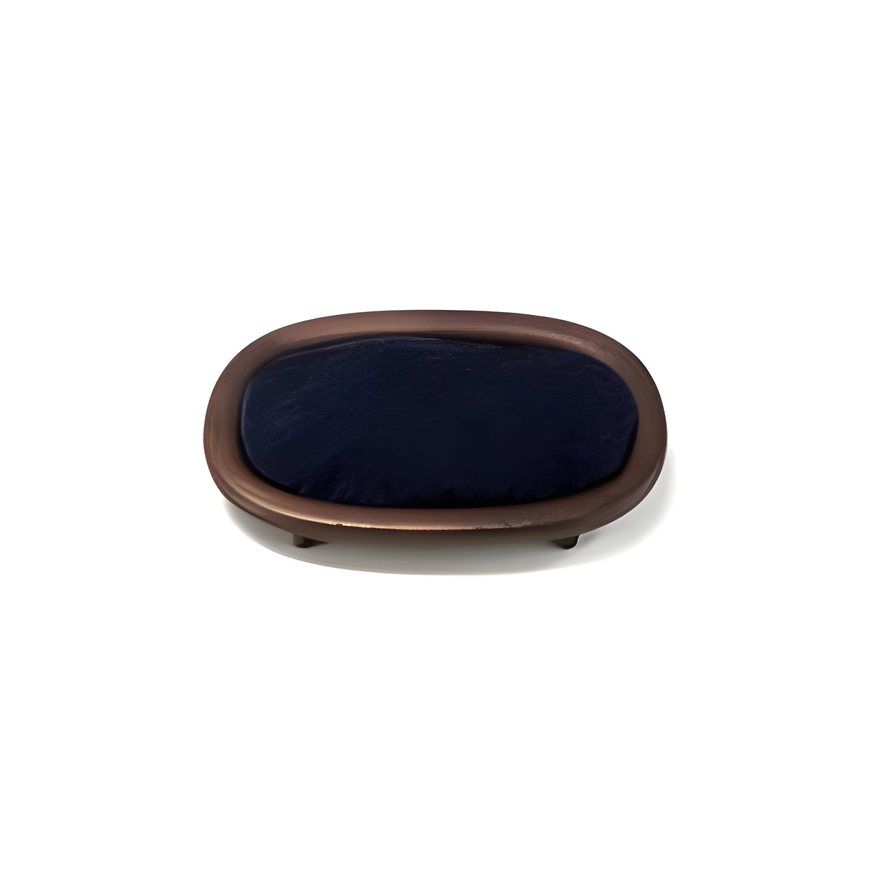 Cat Bed: Navy + Mocha Brown