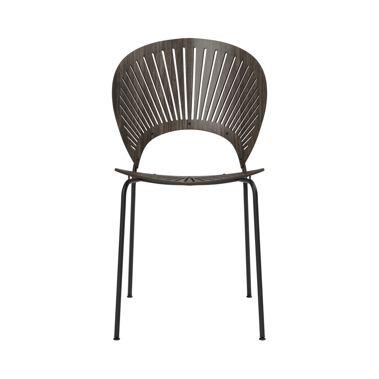 Trinidad Chair: Stacking + Smoked Stained Oak + Black