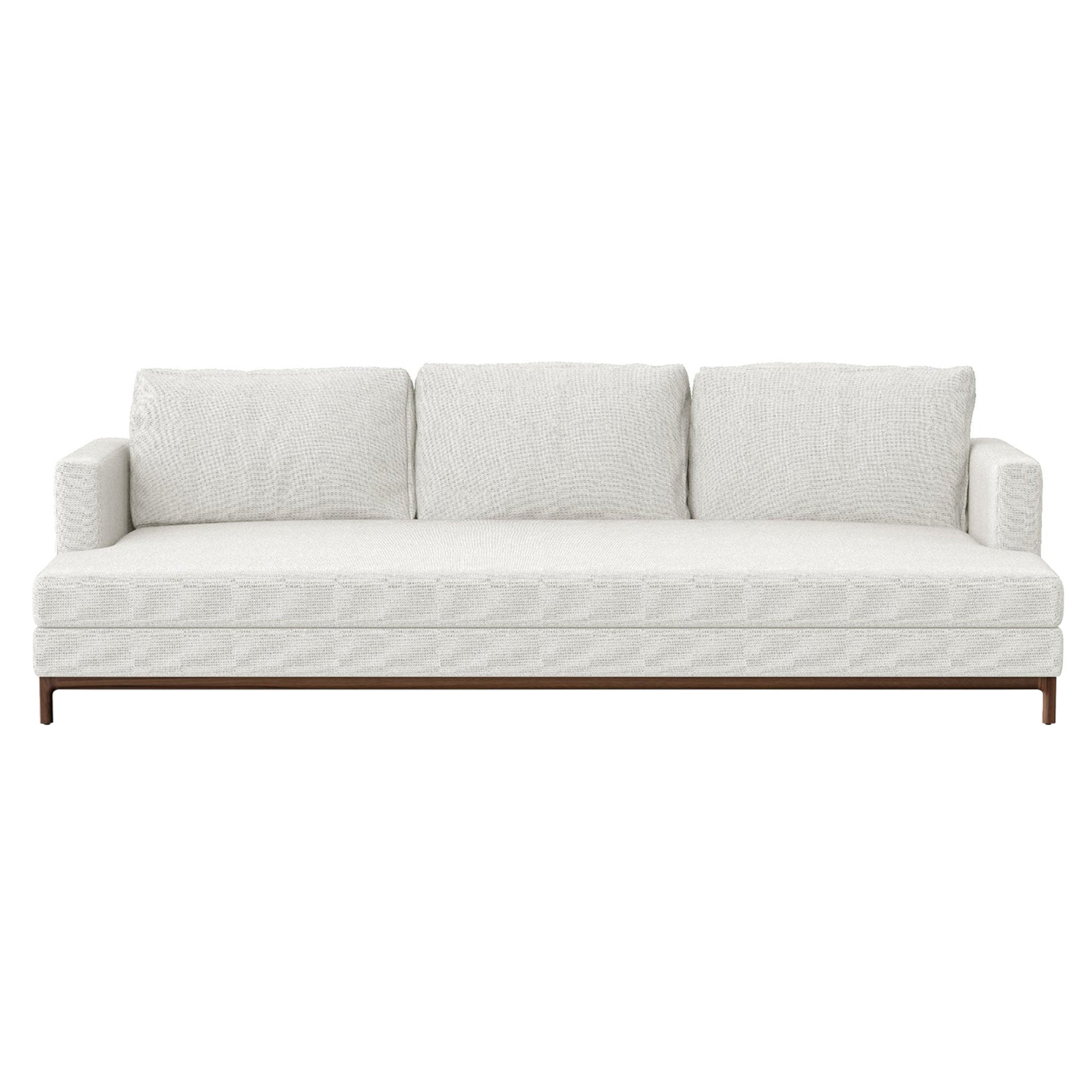 Qi 3 Seater Sofa: Natural Walnut