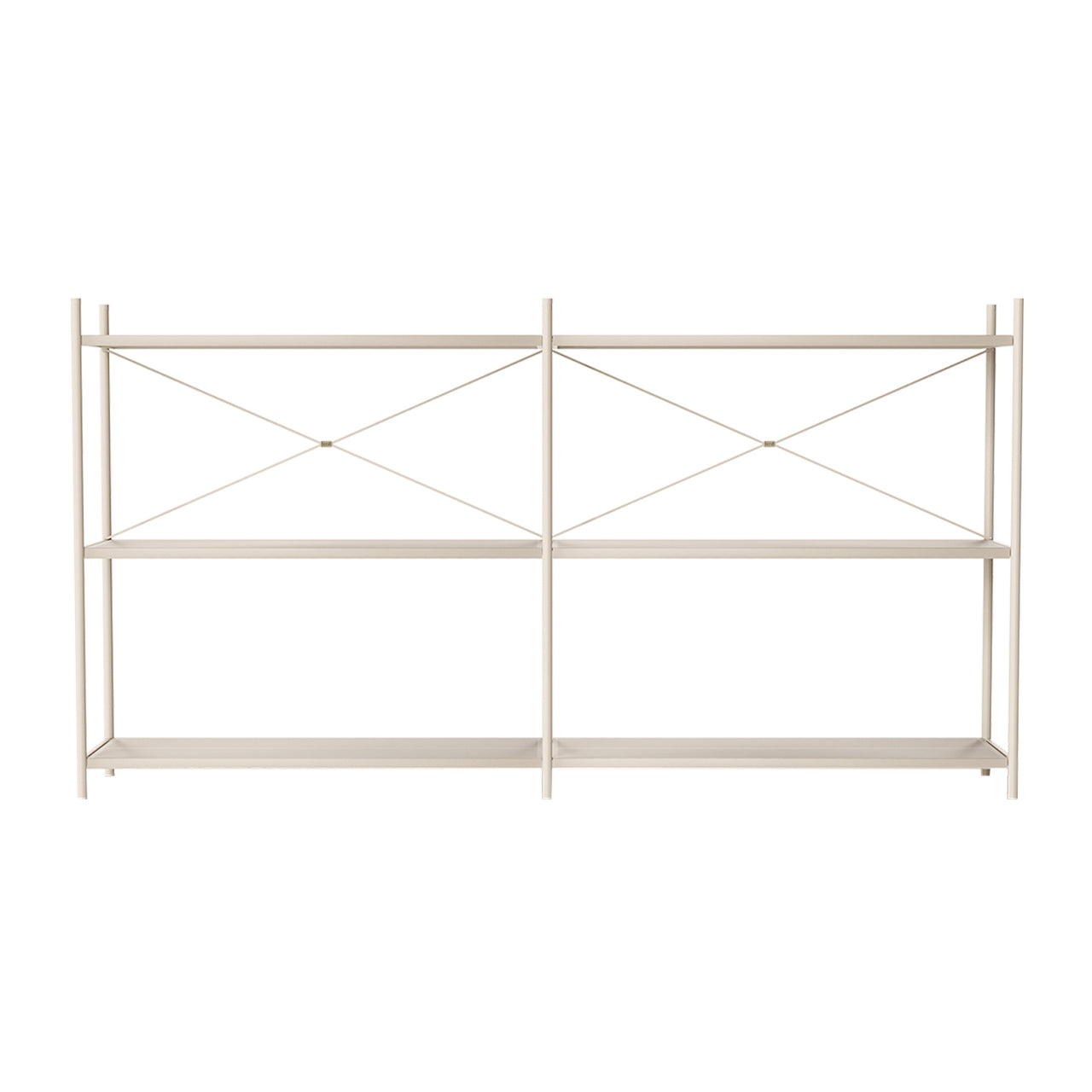 Punctual Shelving System: Configuration 7 + Cashmere (Perforated)