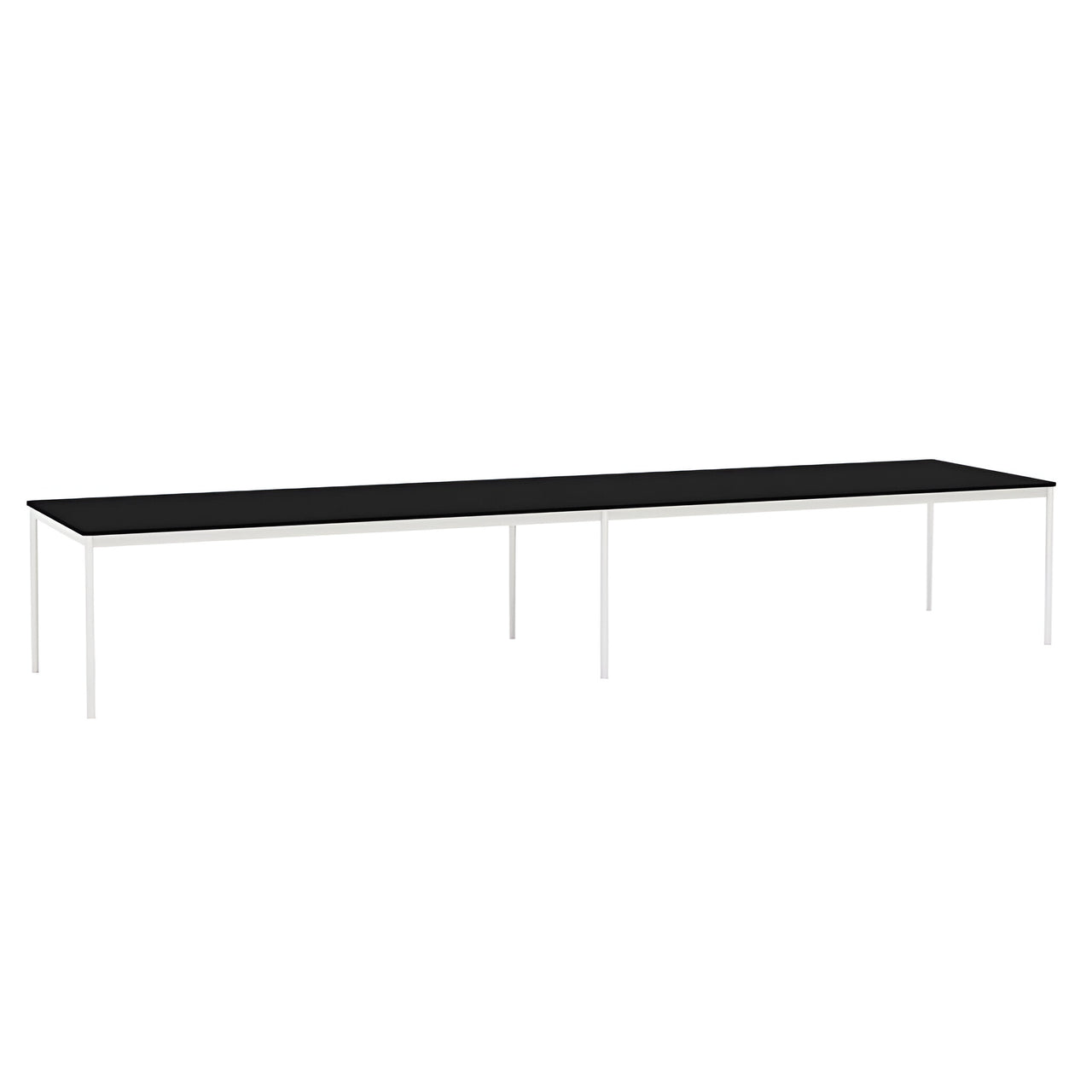 Base Table: Large + Black Laminate + Black ABS Edge + White