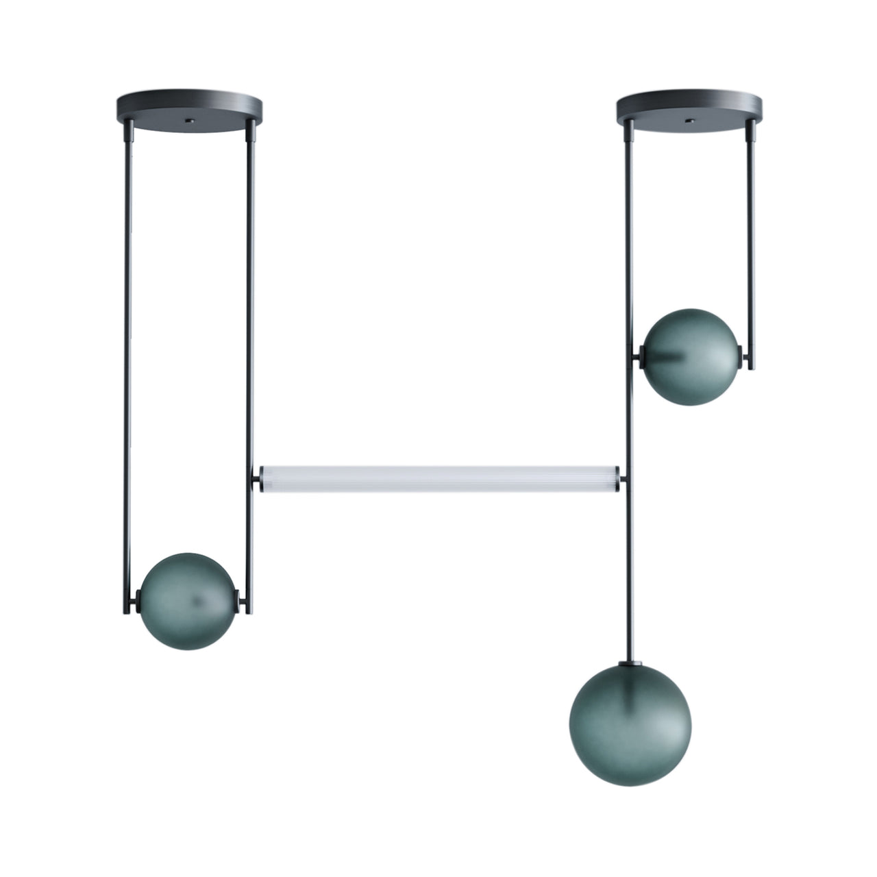 Equalizer 4 Piece Linear: Black Anodize + Smokey Green