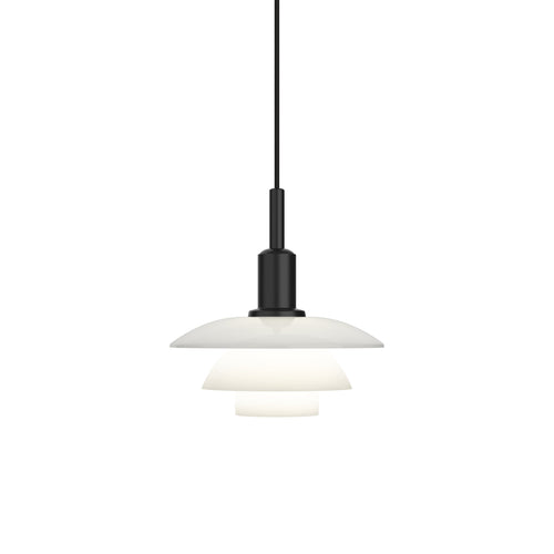 PH 3/3 Pendant: White + Opal Glass + Black