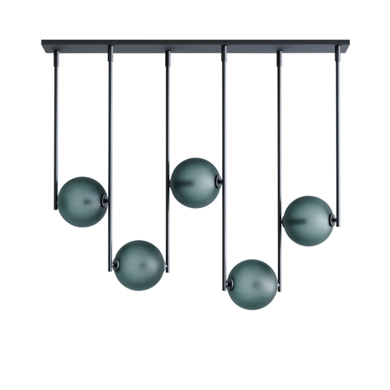 Equalizer 5 Piece Linear: Black Anodize + Smokey Green