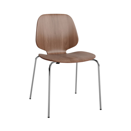 My Chair: Metal Base + Chrome + Walnut