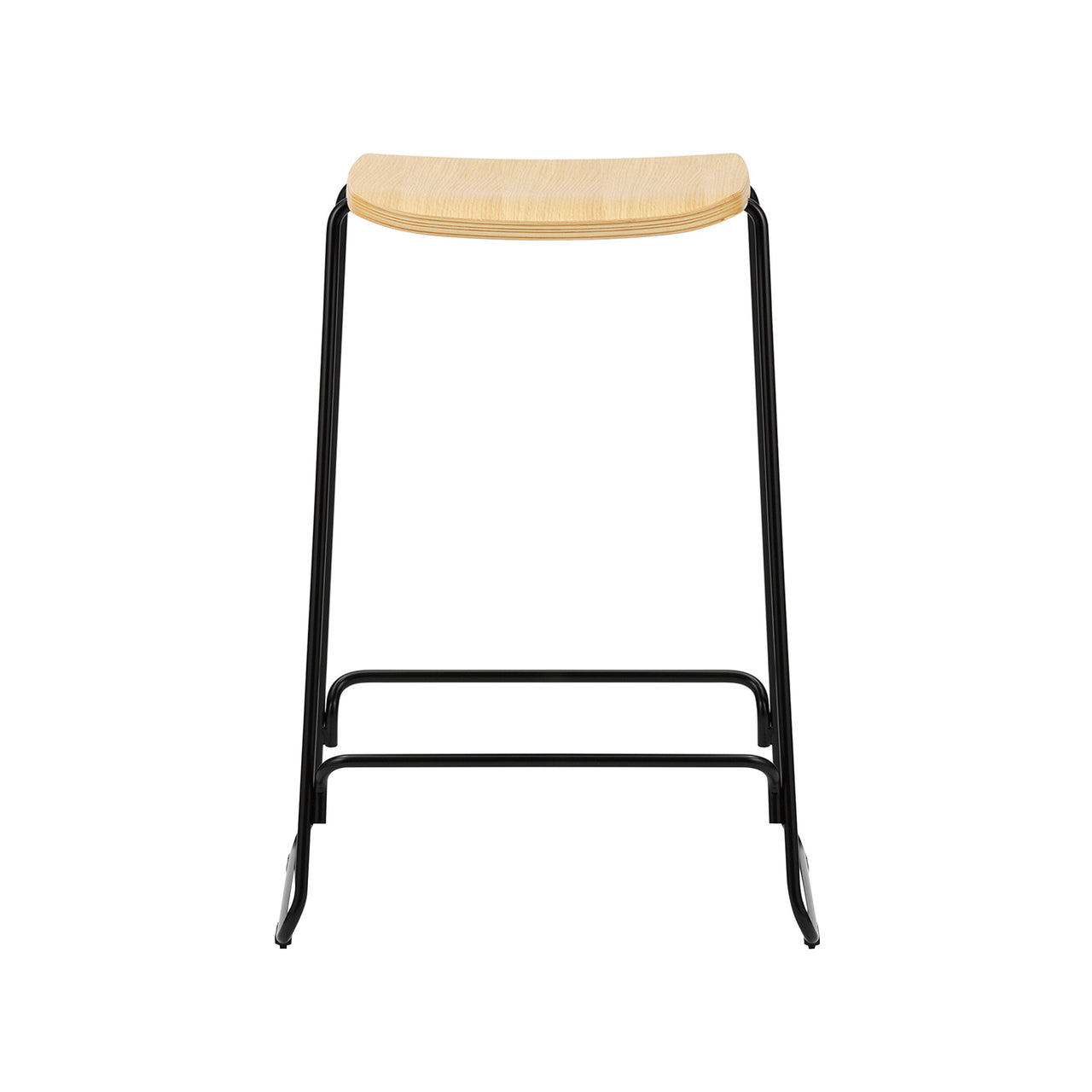 Just Bar + Counter Stool: Bar + Oak + Black