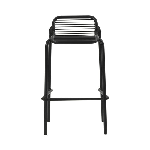 Vig Stacking Bar + Counter Stool: Steel + Bar + Black + Without Cushion