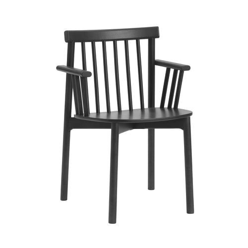 Pind Chair: With Arm + Black Stained Ash