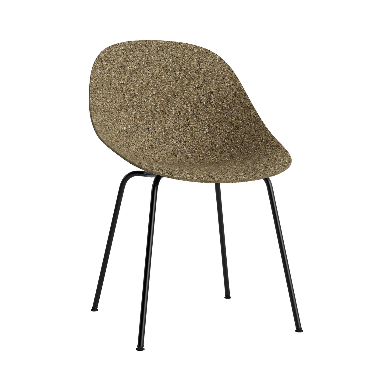 Mat Chair: Steel + Black + Seaweed