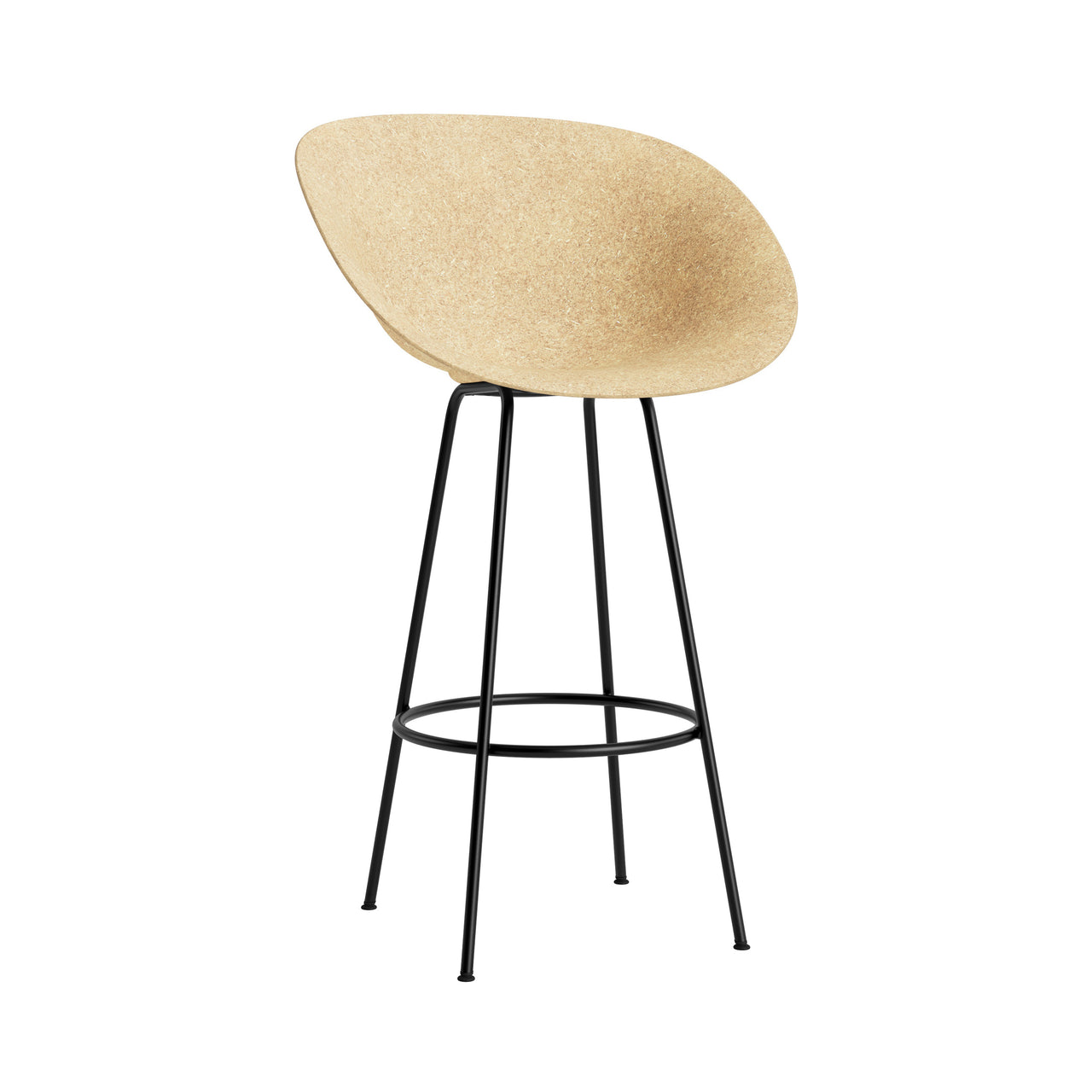 Mat Bar + Counter Armchair: Steel + Bar + Hemp + Black