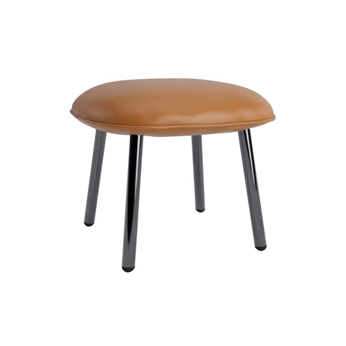 Ace Footstool: Steel Base + Black Metallic